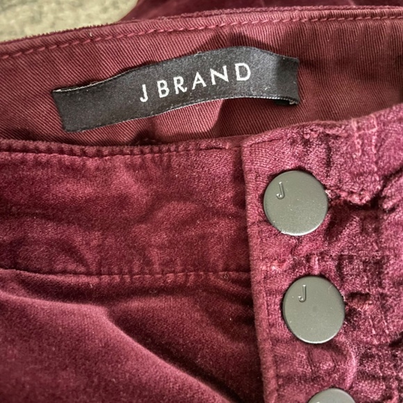 J brand velvet deep mulberry high rise skinny - Picture 12 of 13